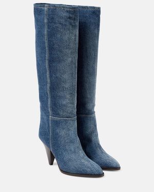 Isabel Marant Pre-Loved Ririo 80Mm Denim Boots - Blue