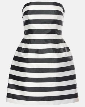 Rebecca Vallance Irene Striped Strapless Minidress - Black