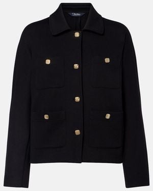 Max Mara Max Mara Armonioso Cotton-Blend Jersey Jacket - Black