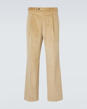 Saman Amel Amo Corduroy Wide-Leg Trousers - Natural