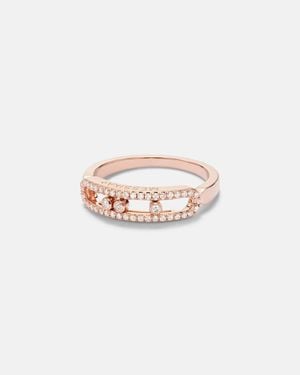 Messika Baby Move 18Kt Rose Ring With Diamonds - White