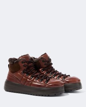 Bogner Schnuerstiefel Antwerp Aus Leder Mit Shearling - Braun