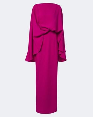 Taller Marmo Vestido De Fiesta Eolia Drapeado - Rosa