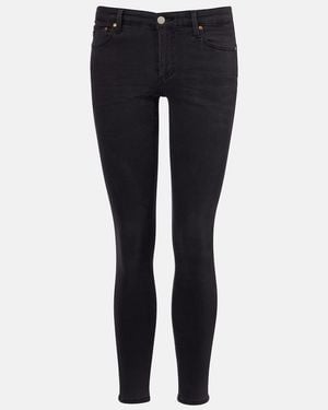 AG Jeans Low-Rise Skinny Jeans - Black