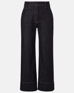 Brunello Cucinelli High-Rise Wide-Leg Jeans - Blue