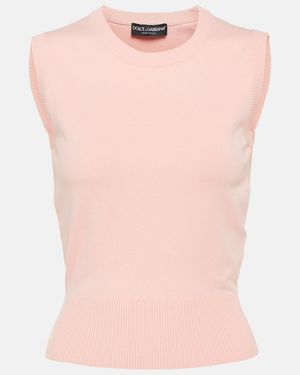 Dolce & Gabbana Knitted Tank Top - Pink