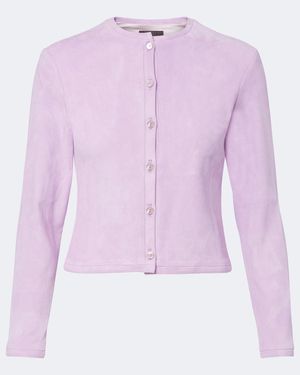 Stouls Astrid Suede Cardigan - Purple