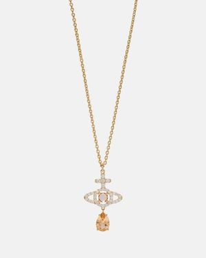 Vivienne Westwood Halskette Orb Mit Kristallen - Mettallic