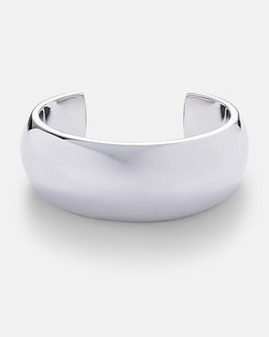 Jennifer Fisher Puffy 10Kt Rhodium-Plated Brass Cuff - White