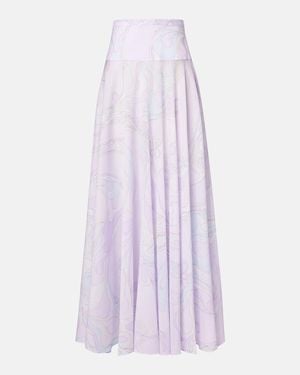 PUCCI Orchidee Cotton Maxi Skirt - Purple