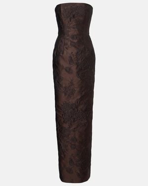 Emilia Wickstead Laelia Jacquard Corset Gown - Purple