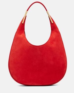 SAVETTE Bolso Al Hombro Florence Small De Ante - Rojo