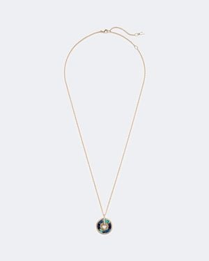 Piaget Collier Possession Decor Palace En Or Rose 18 Ct Et Pierres Precieuses - Blanc