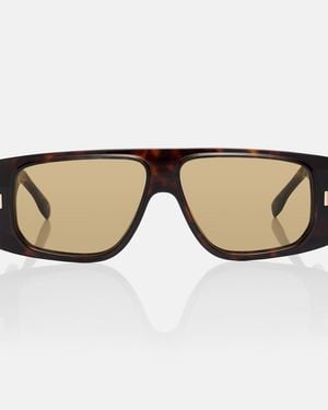 Fendi Ff Squared Rectangular Sunglasses - Brown