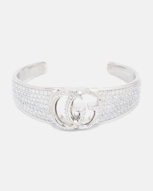 Gucci Bracelet Manchette Gg Marmont A Ornements - Métallisé