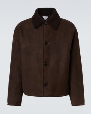 Bottega Veneta Leather And Shearling Jacket - Brown