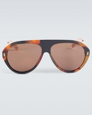 Gucci Port Royale Aviator Sunglasses - Brown