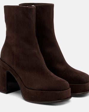 Jimmy Choo Botines De Ante Con Plataforma - Marrón