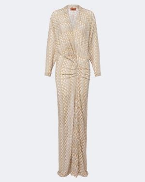 Missoni Gathered Lame Gown - Natural
