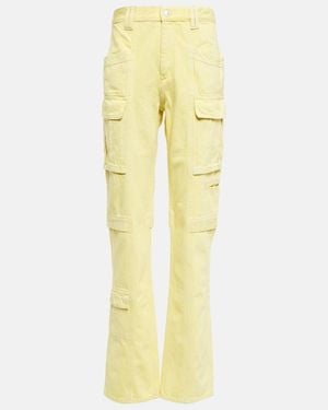 Isabel Marant Vokayo Straight-Leg Cargo Jeans - Yellow