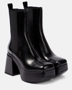 Dorothee Schumacher Botas Chelsea De Piel Con Plataforma - Negro