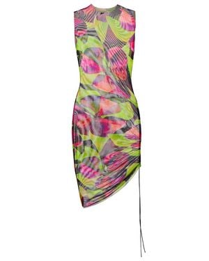 Louisa Ballou Printed Ruched Minidress - Multicolor
