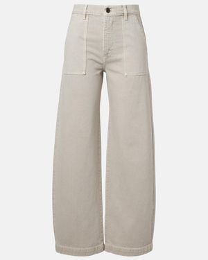 FRAME The Bow Barrel-Leg Jeans - Grey