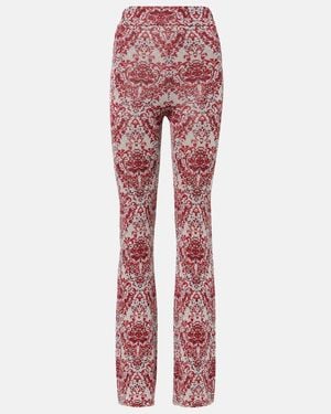 Rabanne Paisley Straight Trousers - Red