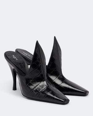Alaïa Mules Aus Leder - Schwarz