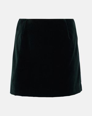 Blazé Milano Jealousy Cotton Velvet Miniskirt - Black
