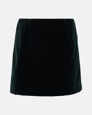 Blazé Milano Jealousy Cotton Velvet Miniskirt - Black