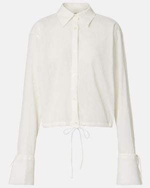 TOTEME Cropped Cotton Shirt - White