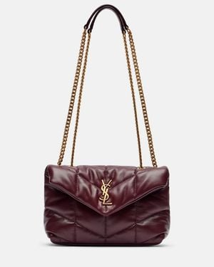 Saint Laurent Schultertasche Toy Puffer Aus Leder - Lila