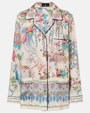 Etro Printed Bowling Shirt - White
