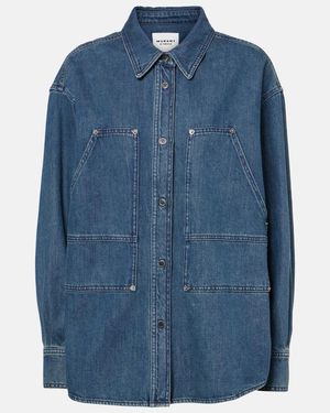 Isabel Marant Okely Denim Overshirt - Blue