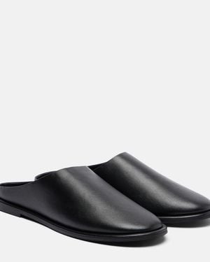 A.Emery Spencer Leather Mules - Brown