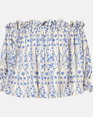 Agua Bendita Urucu Petalo Blouse - Blue