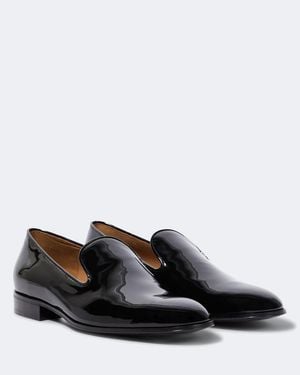 Gianvito Rossi Loafers Jean Aus Lackleder - Schwarz