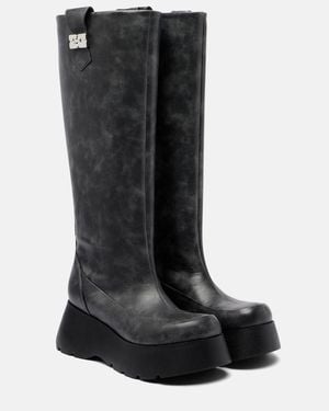 Ganni Kat Platform Knee-High Boots - Black