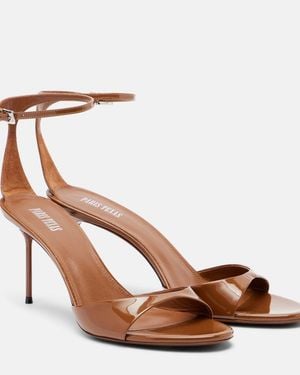 Paris Texas Lidia 70 Patent Leather Mules - Brown