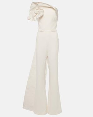 Safiyaa Bridal Omi Crepe Jumpsuit - White