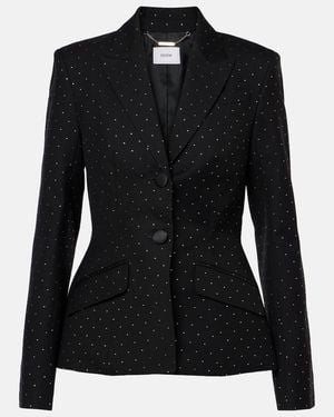 Erdem Polka-Dot Cotton And Wool Blazer - Black