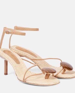 Christopher Esber Doma Suede Thong Sandals - Natural