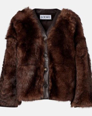 Loewe Shearling Jacket - Brown