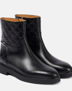 Gucci Slim Horsebit Ankle Boot - Black