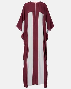 Adriana Degreas Bold Stripes Kaftan - Red