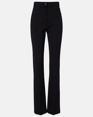 Valentino Pantalones Rectos Vgold En Mezcla De Lana - Azul