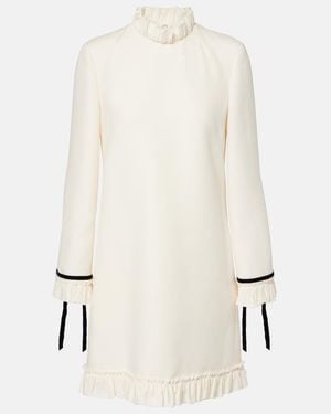 Valentino Crepe Couture Minidress - White