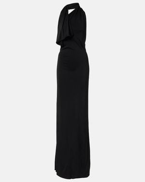 KHAITE Roza Draped Jersey Gown - Black