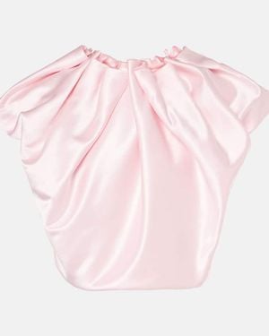 Simone Rocha Draped Satin Top - Pink